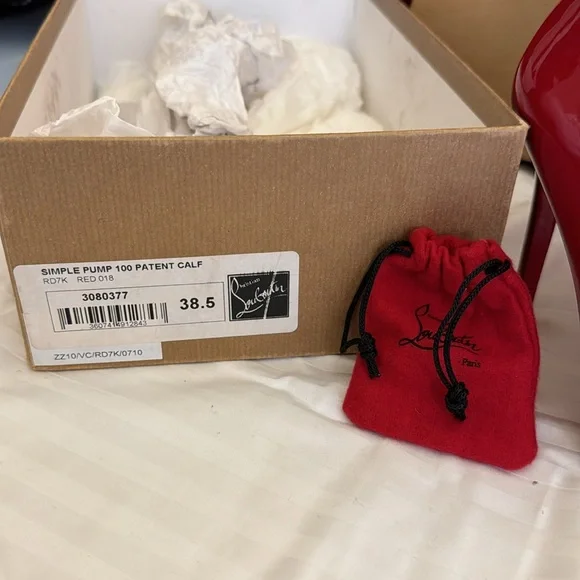 Christian Louboutin Red pump size 38.5 AUTHENTIC - Picture 3 of 8